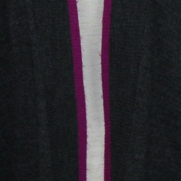 EUC Heather Dark Grey w/Magenta Edges Open Front Drape Cardigan Size XL - Picture 4 of 4